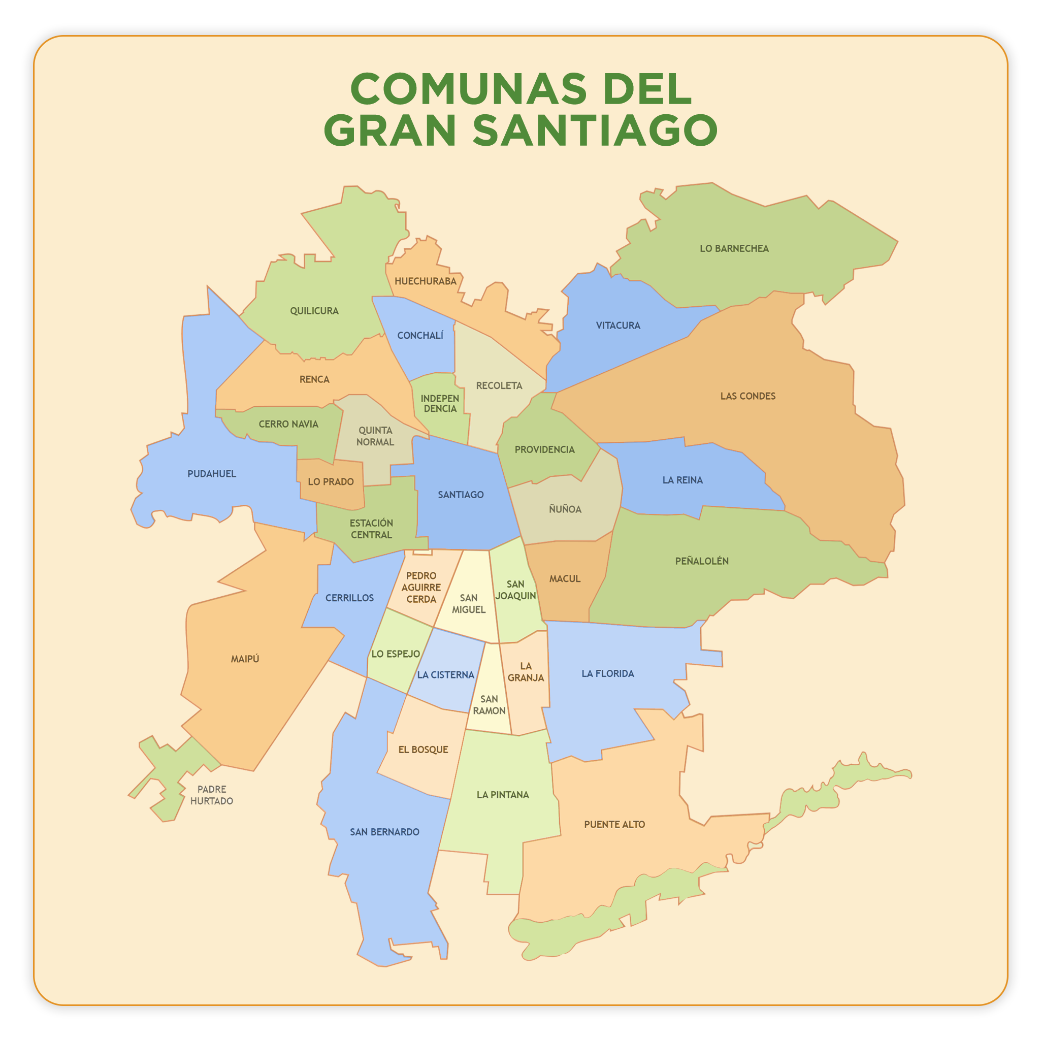 Principales comunas de Santiago